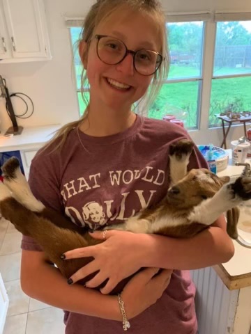 Emily and goat